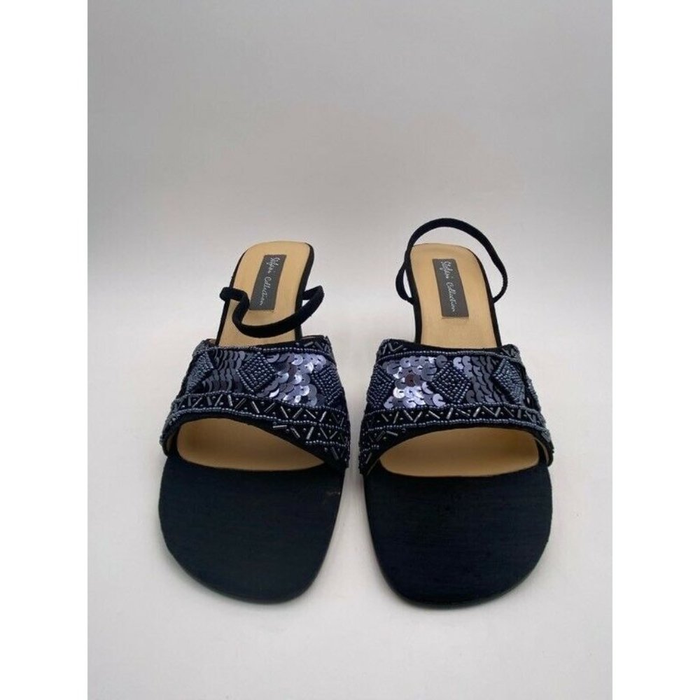 Stefani Collection Womens Heeled Slingback Sandals